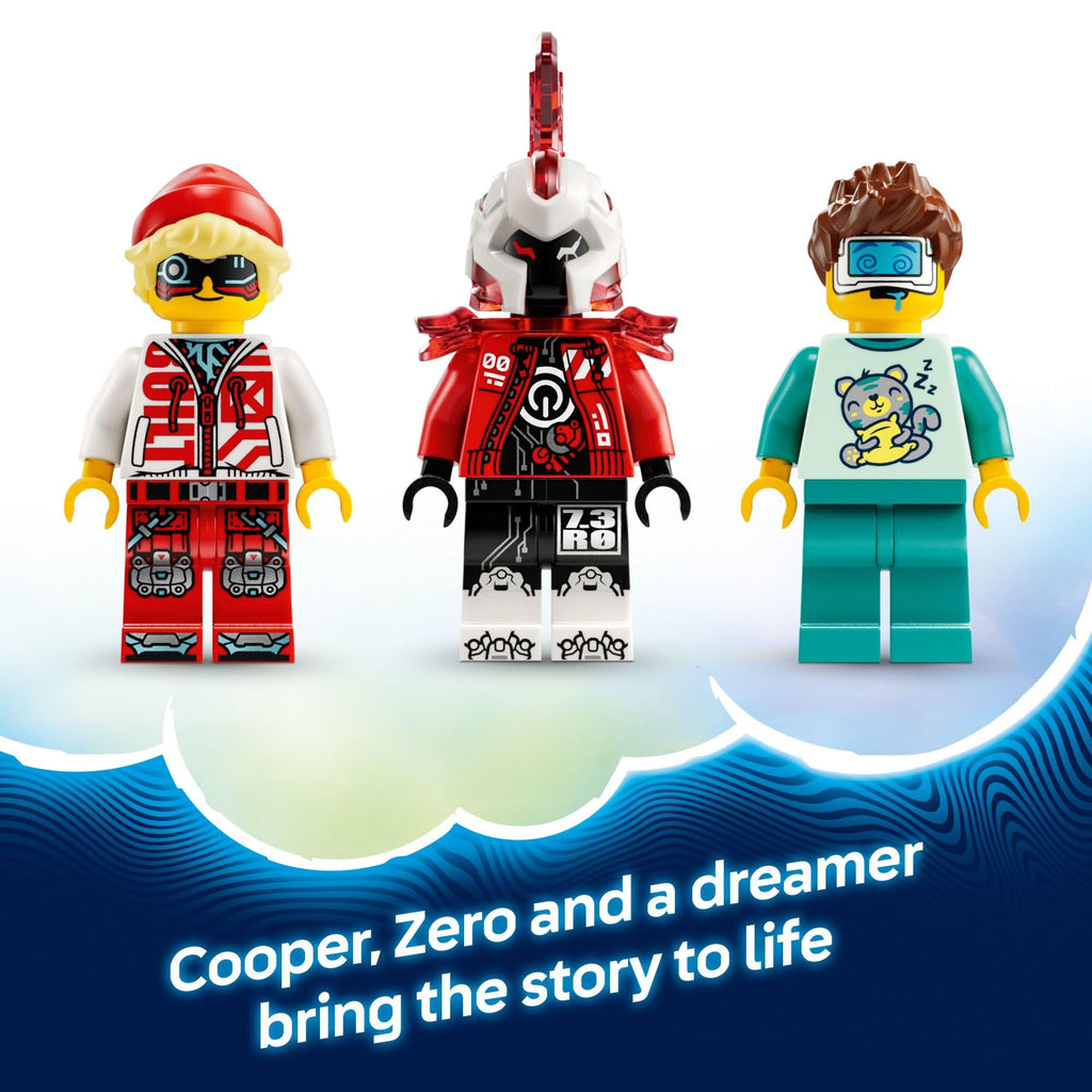 LEGO DREAMZzz Cooper's Tiger Mech & Zero's Hot Rod Car Toy - Building Robot Toy for Kids, Boys and Girls, Ages 9+ - Building Kit for Pretend Play - Gift Idea for Birthdays - 71497