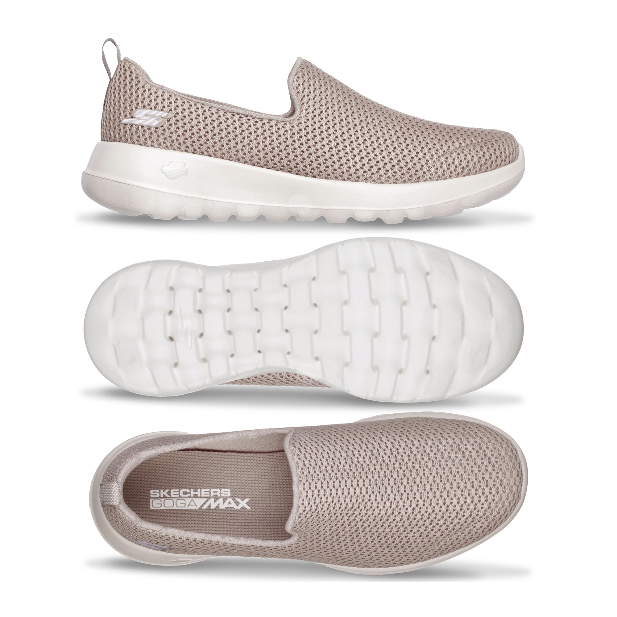 Skechers Women's Go Walk Joy Sneaker, Taupe, 7.5