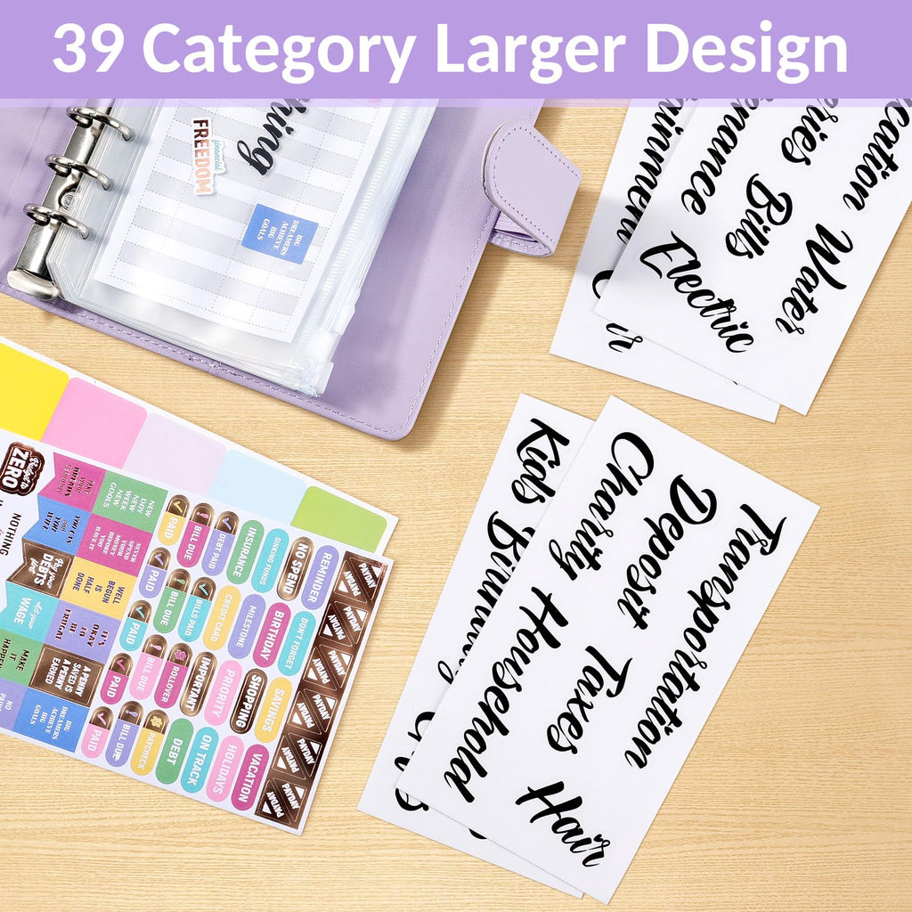 Sooez Budget Binder with Money Saving Challenge, Money Saving Binder with Cash Envelopes, Expense Sheets, Challenge Tracker & Category Labels, Envelope Savings Challenges Book for Home Office School