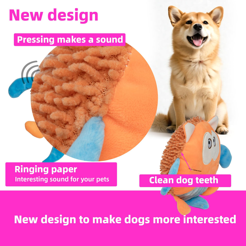 GZQKUSO 5-Pack Squeaky Dog Toys, Stuffed Plush Dog Toys with Squeak Crinkle Sounds to Keep Dogs Busy, Puppy Toys for Small, Medium, and Large Dogs