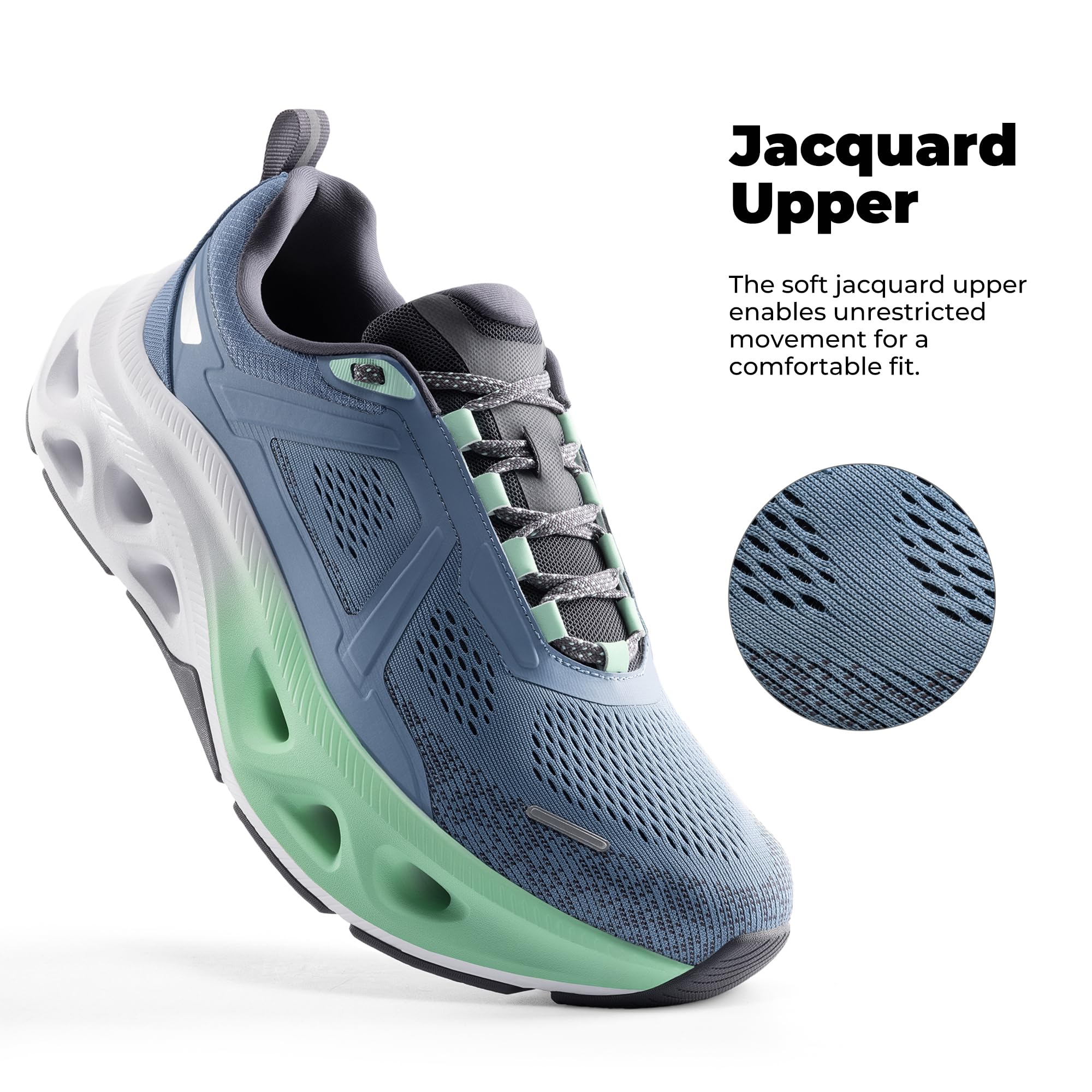 NORTIV 8 Men's Comfortable Walking Shoes MovePropel Athletic Breathable Gym Workout Tennis Jogging Cross Training Non Slip Fashion Running Sneakers,Size 10.5,Blue,SNWS247M