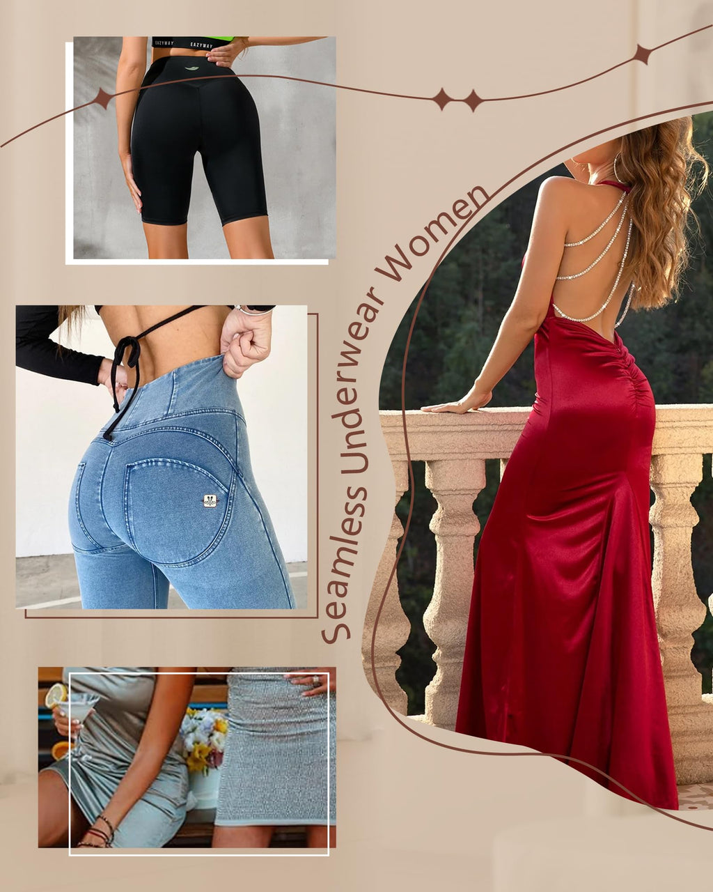 Cevapro Women‘s Seamless Underwear, Low Rise Bikini No Show Invisible Cheeky Hipster Panties for Yoga & Everyday Wear 5 Pack