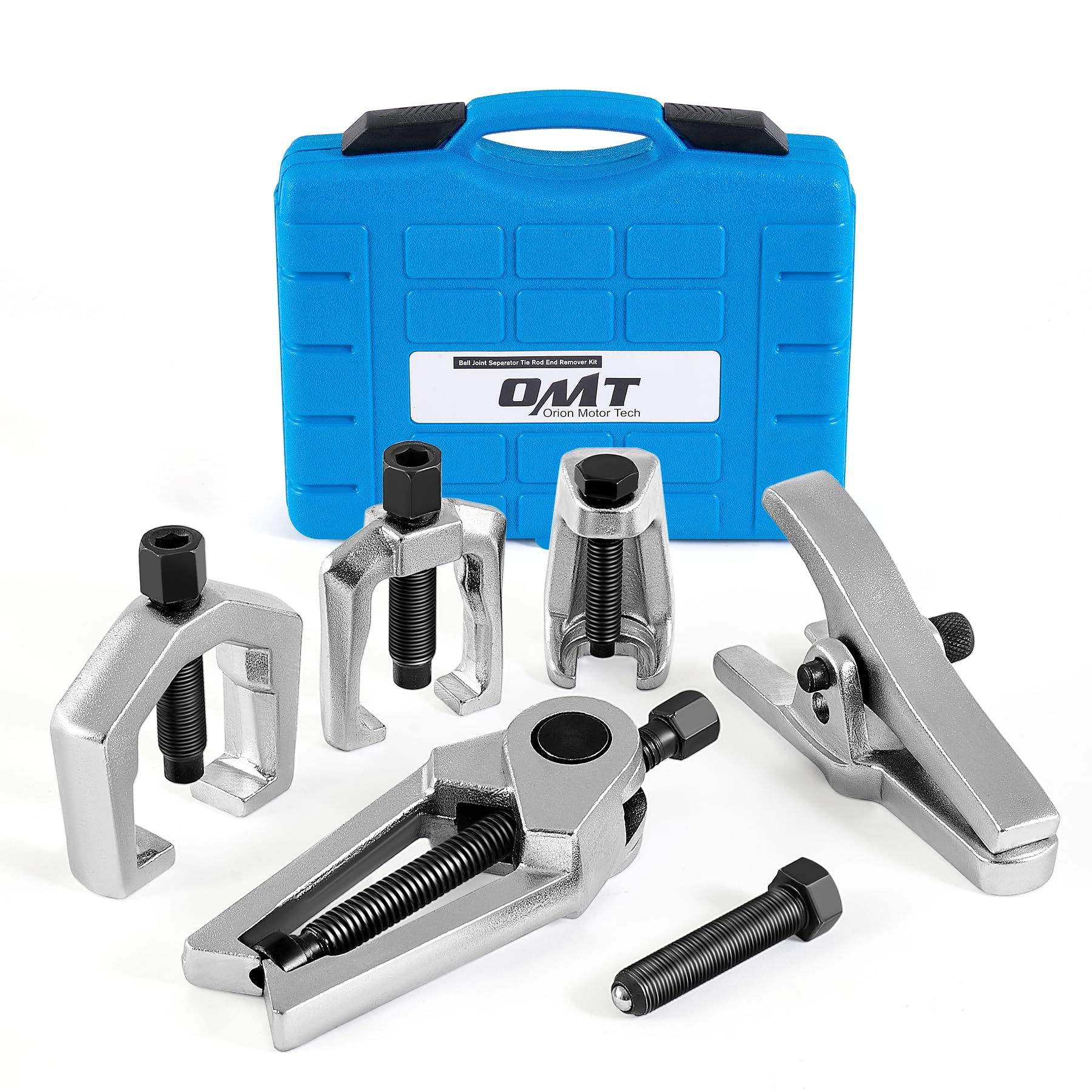Orion Motor Tech 5pc Ball Joint Separator, Pitman Arm Puller, Tie Rod End Tool Set for Front End Service, Splitter Removal Kit (BL06)