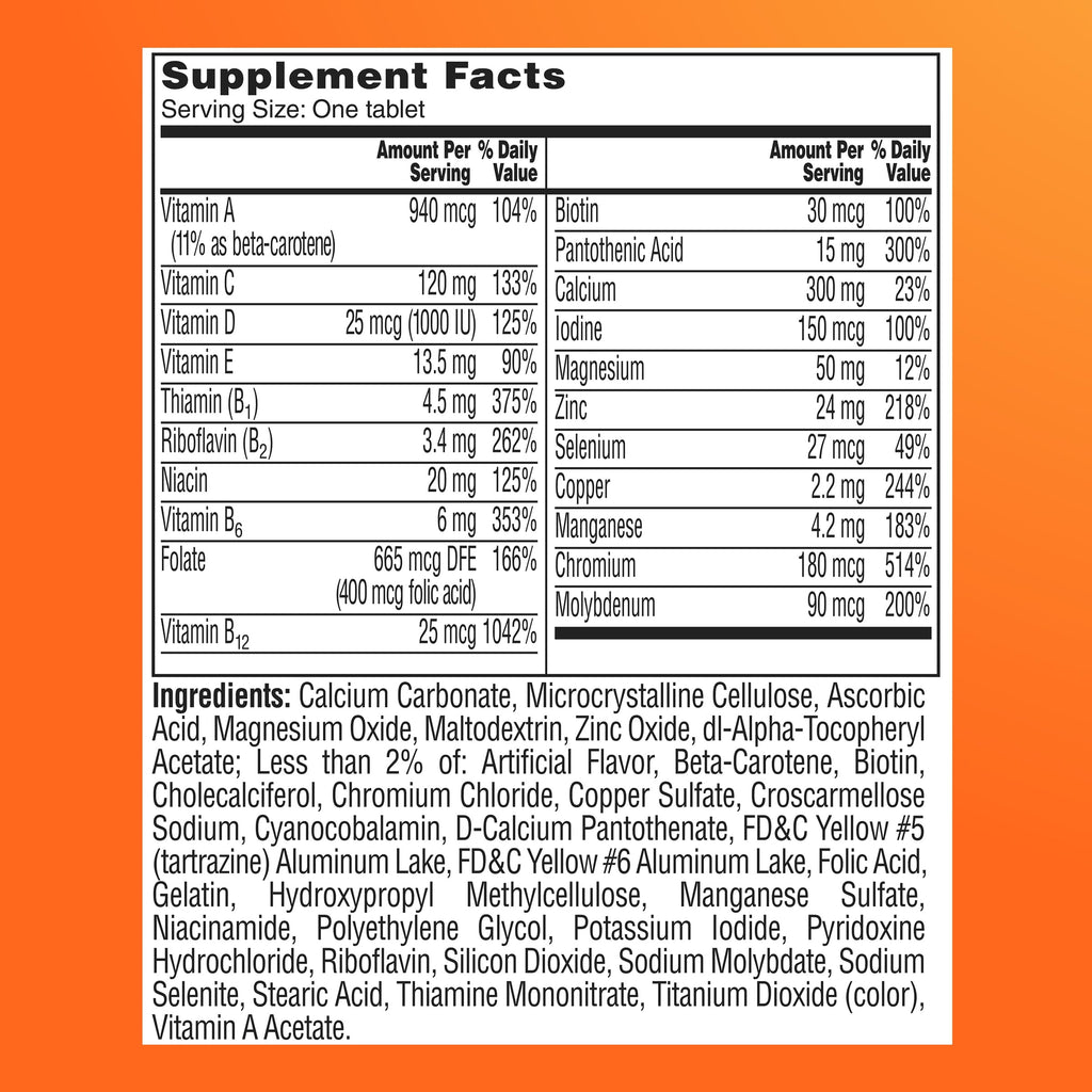 One A Day Multivitamin for Women 50 and Over Tablets, Womens Multivitamin 50 Plus with Vitamins D, C, E, Zinc & Biotin, Daily Vitamins for Woman 50+, 200 Ct (Packaging May Vary)
