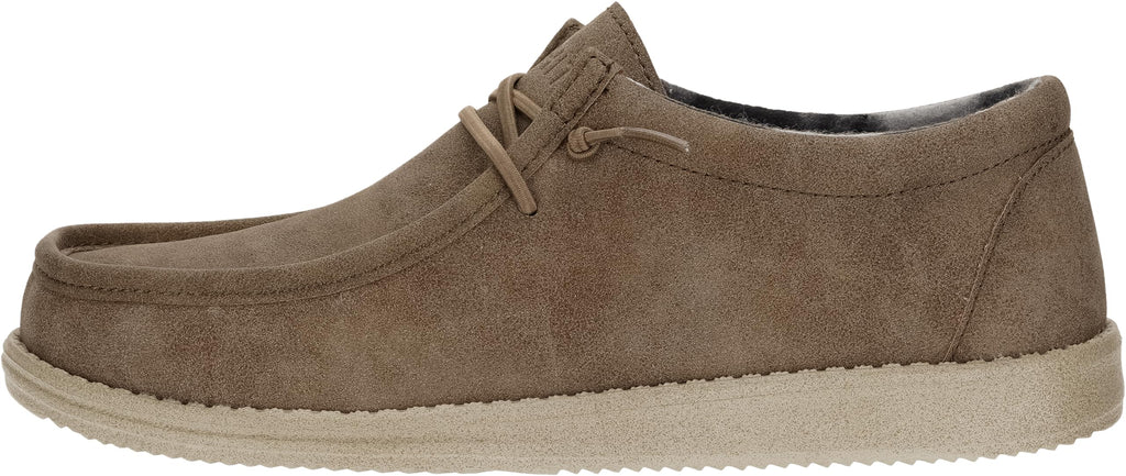 WHITIN Men's Casual Loafers Slip-on Leather Boat Shoes Fashion Deck Sneakers Size 11 Winter Walking Light Brown 44