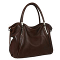 HESHE Women's Leather Shoulder Bag Trendy Designer Tote Bag Sacthel Purse Large Capacity Travel Bag Crossbody Hobo Bags (Coffee)