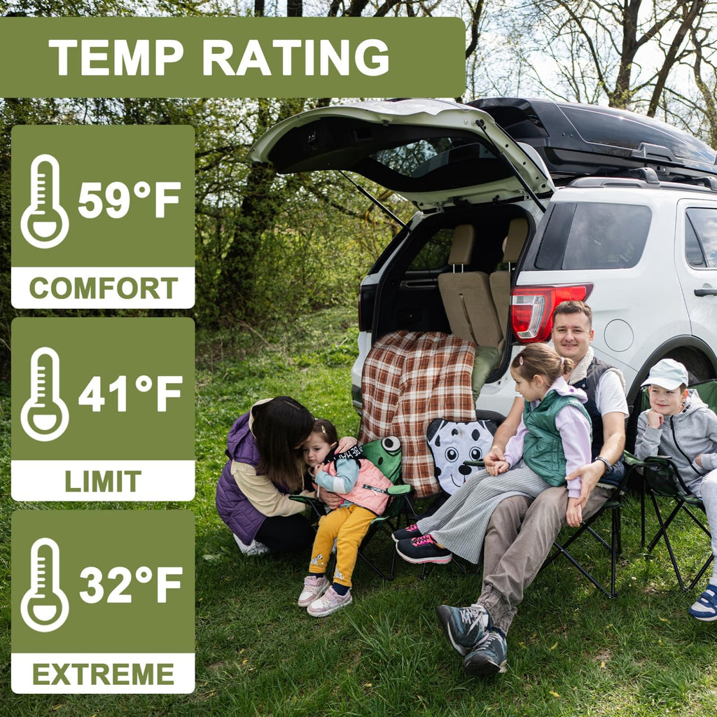 AGEMORE Cotton Flannel Double Sleeping Bag for Camping, Backpacking Or Hiking. Queen Size 2 Person Waterproof Sleeping Bag for Adults Or Teens. Lightweight with Compression Sack