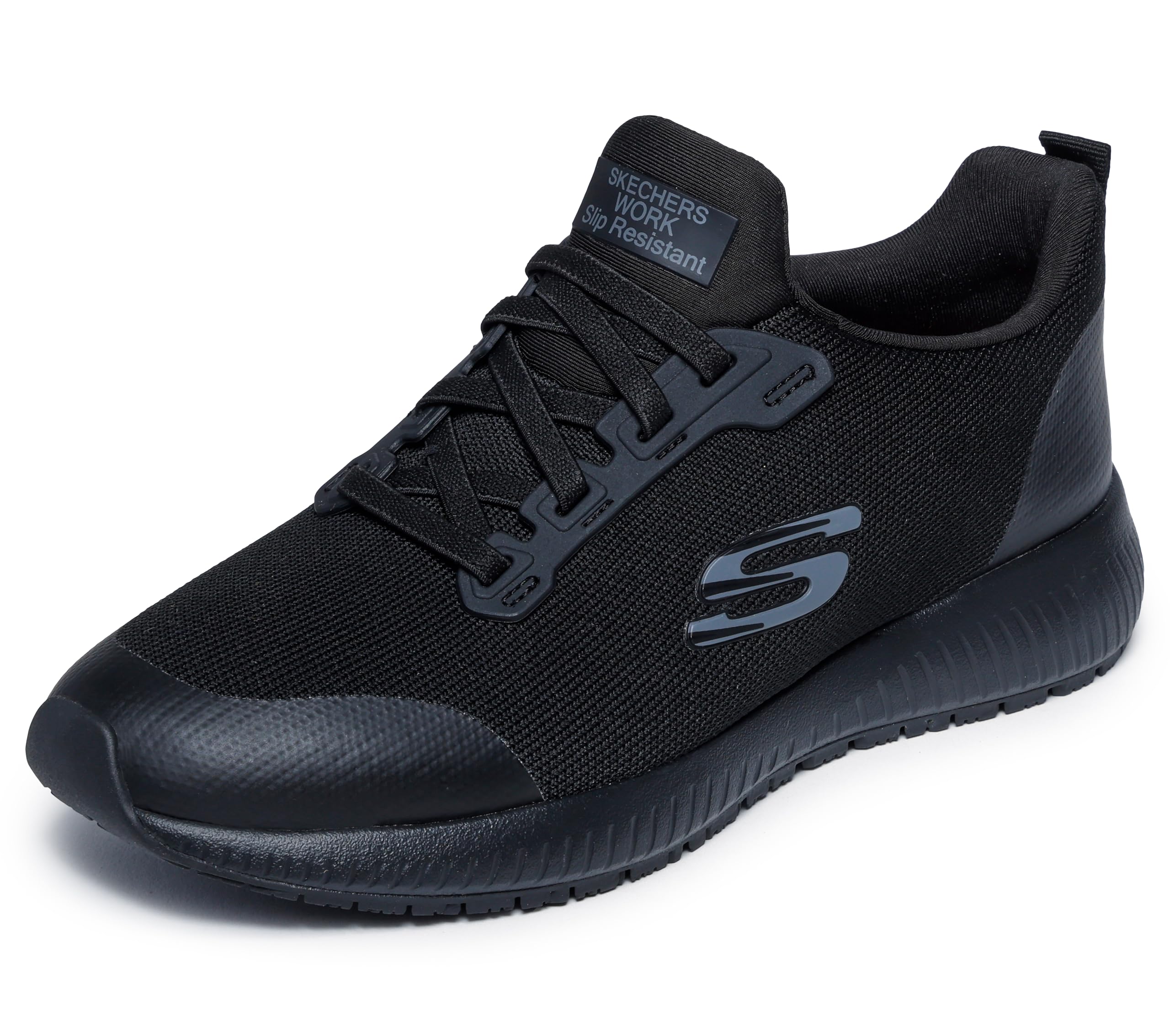 Skechers Women's Work Squad Sr Food Service Shoe, Black, 7.5