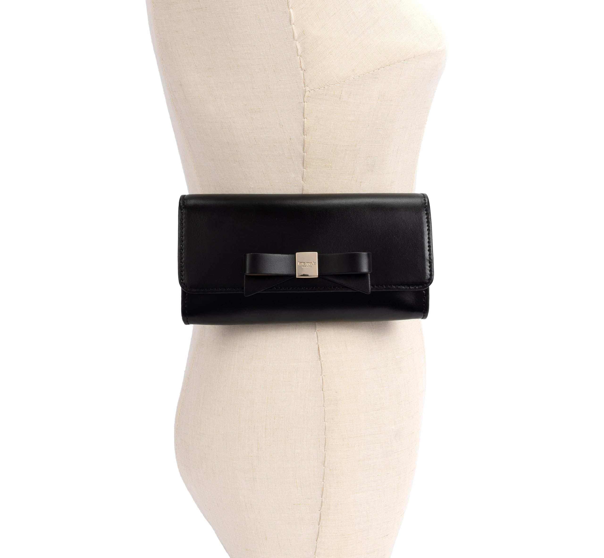 Kate Spade New York Women's Bow Belt Bag, Removable Zip Pouch for Hands-Free Carrying, Ideal for Travel