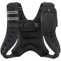 ZELUS Weighted Vest, 6lb/8lb/12lb/16lb/20lb/25lb/30lb Weight Vest with Reflective Stripe for Workout, Strength Training, Running, Fitness, Muscle Building, Weight Loss, Weightlifting, Black(12 lb)