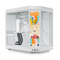 Hyte Y70 Touch Infinite Dual Chamber ATX Mid Tower Modern Aesthetic Case with Integrated 2.5K LCD Touchscreen - Snow White