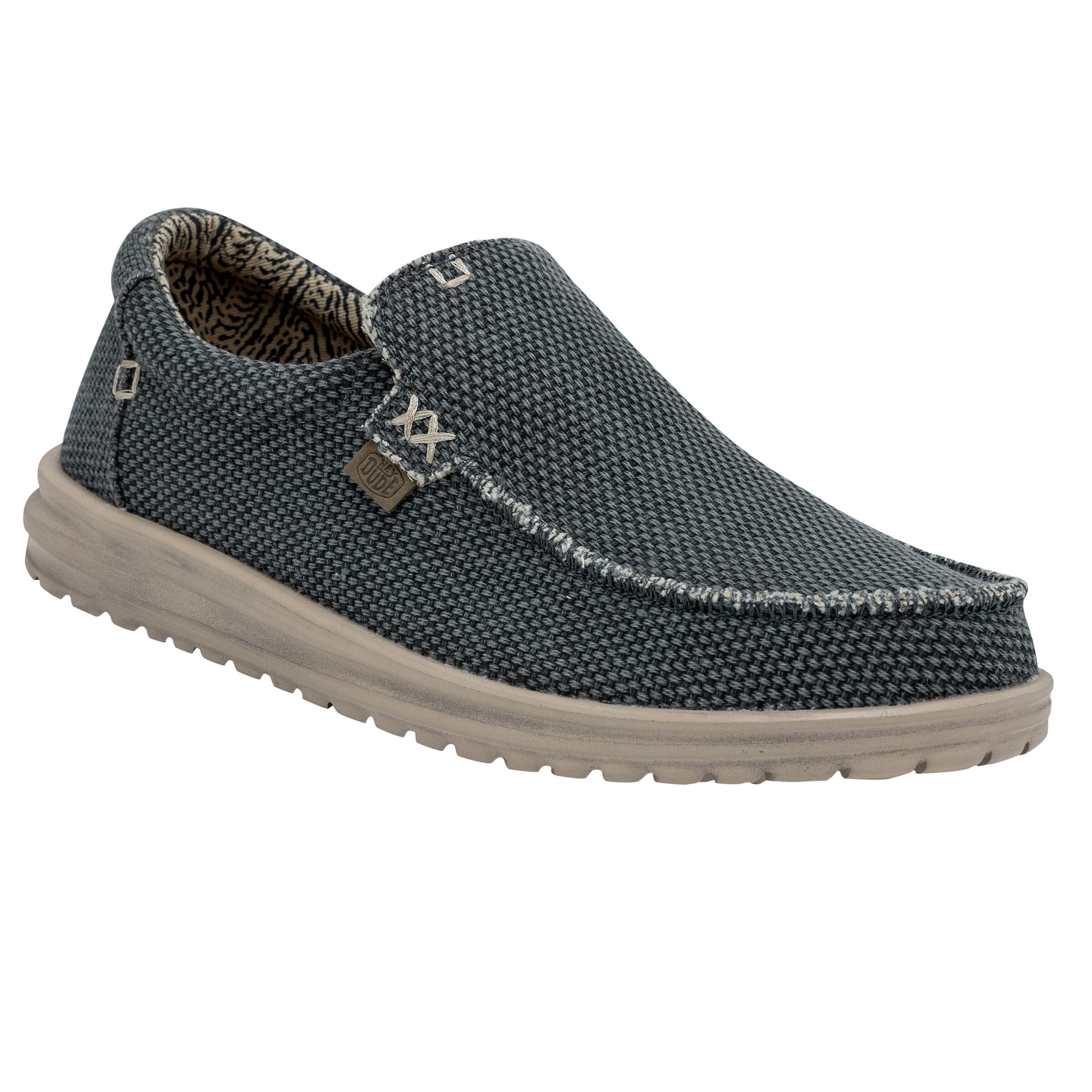 HEYDUDE Men's Mikka Braided Deep Blue Size 11| Loafers | Men's Slip On Shoes | Comfortable & Light-Weight