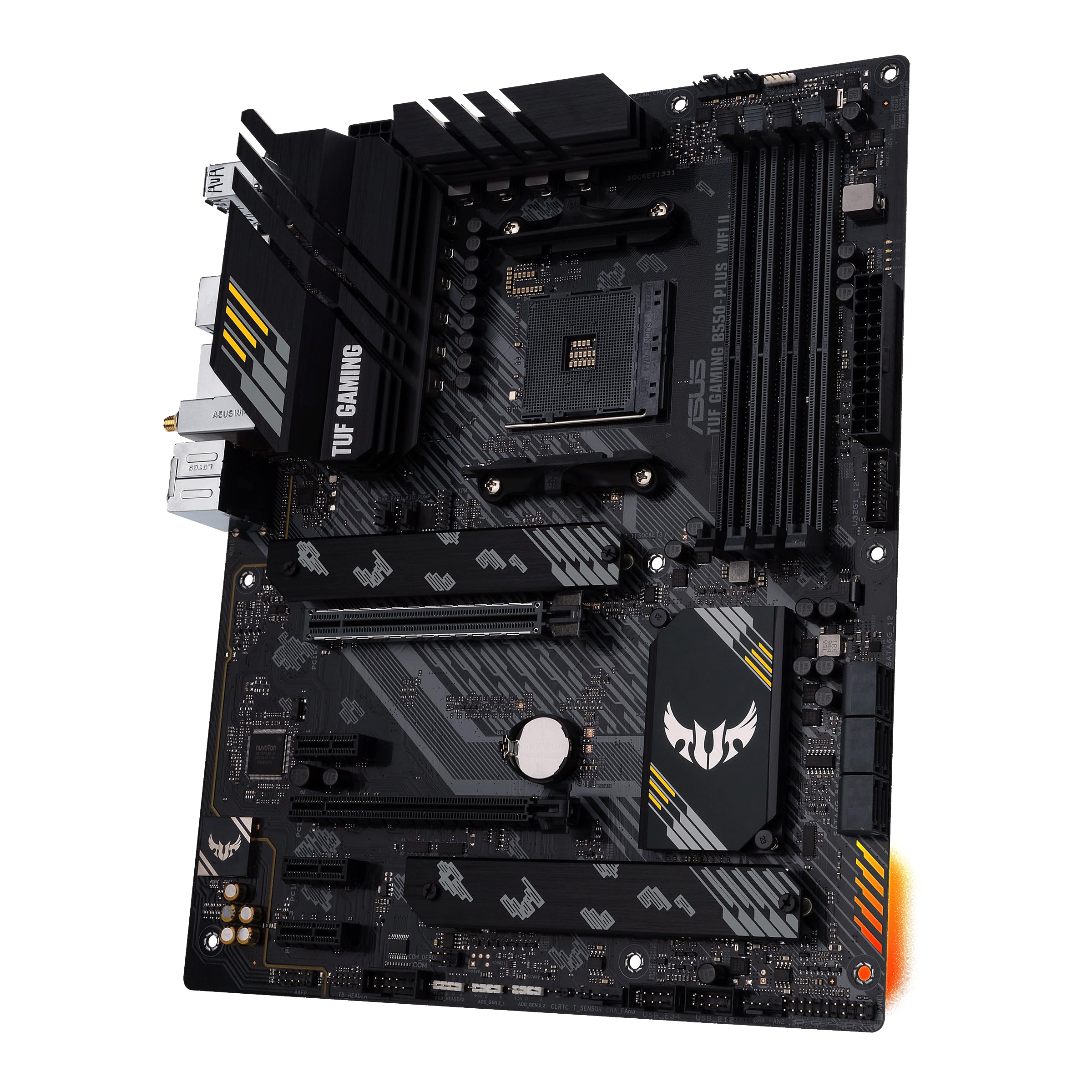 ASUS TUF Gaming B550-PLUS WiFi II AMD AM4 (3rd Gen Ryzen™) ATX Gaming Motherboard (PCIe 4.0, WiFi 6, 2.5Gb LAN, BIOS Flashback, USB 3.2 Gen 2, Addressable Gen 2 RGB Header and Aura Sync)