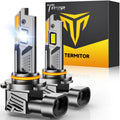 Termitor Upgraded & Brightest 9005/HB3 Light Bulbs, 50,000LM 10X Ultra Brightness, 1:1 Mini Size, 6500K Cool White Fog Light with Cooling Fan, Plug and Play, Pack of 2