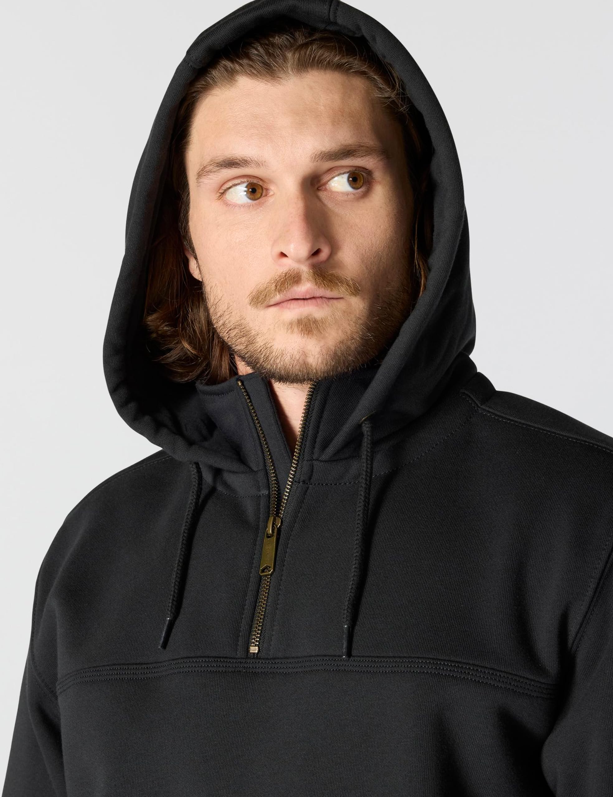 Carhartt Men's Paxton 1/4-Zip Sweatshirt, Black, Medium