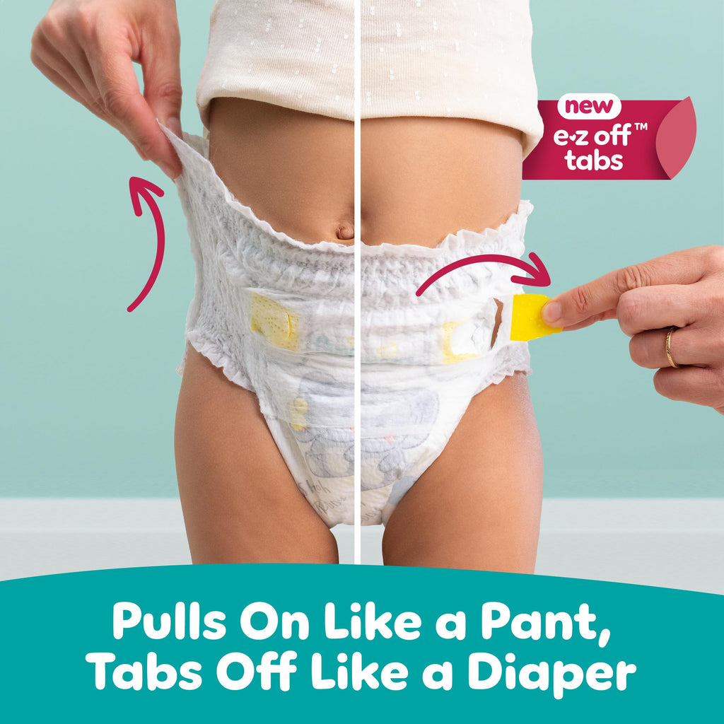 Pampers Diapers - Swaddlers 360° - Size 3, 70 Count, up to 100% Leakproof Comfy Dry Fit, Designed for Easy Changes, Pull On Baby Diaper (Packaging May Vary)