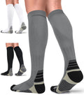 FuelMeFoot 3 Pack Compression Socks For Women Men Knee High Socks 15-20mmHg workout socks runner tall pregnant 9-12 presents graduation clothes