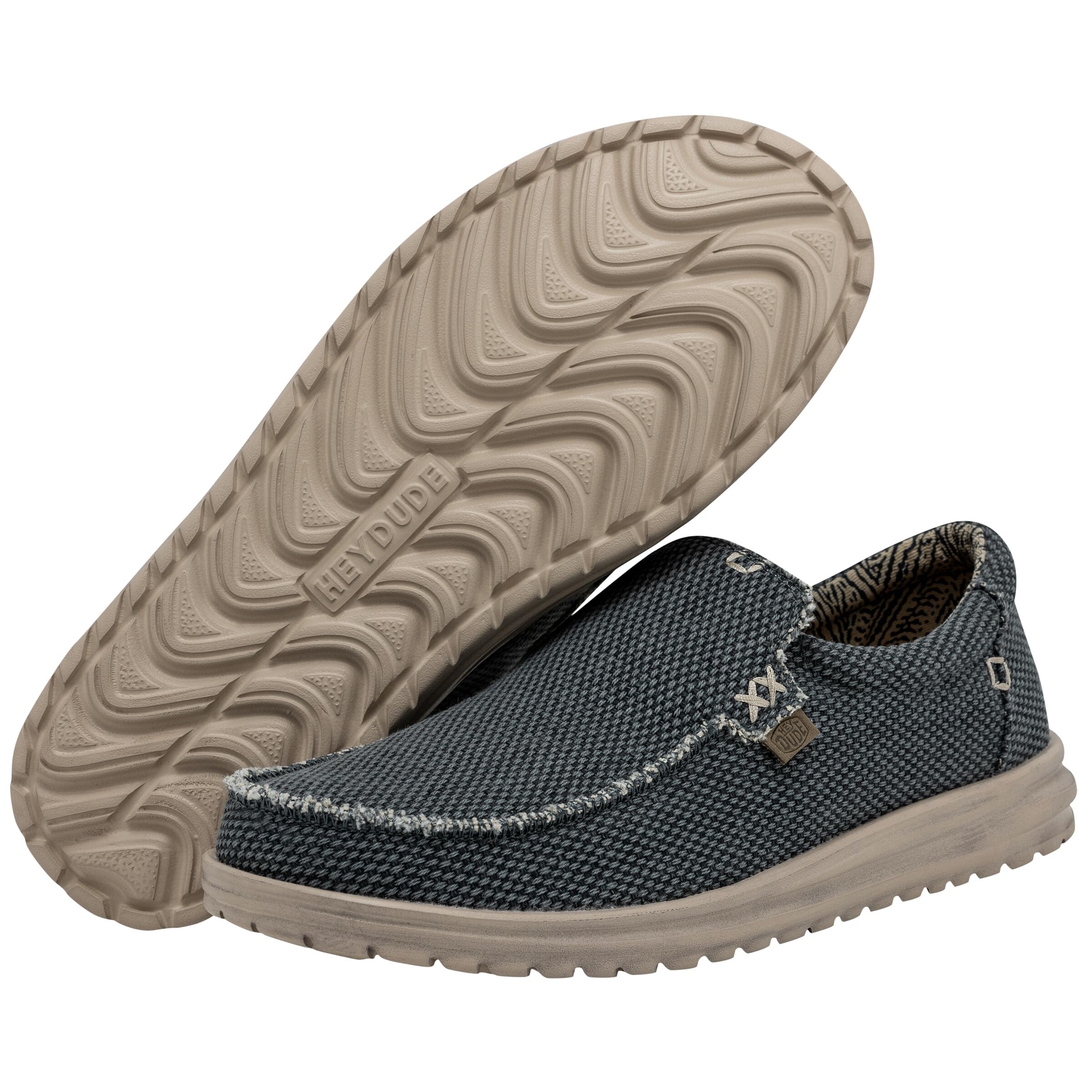 HEYDUDE Men's Mikka Braided Deep Blue Size 11| Loafers | Men's Slip On Shoes | Comfortable & Light-Weight
