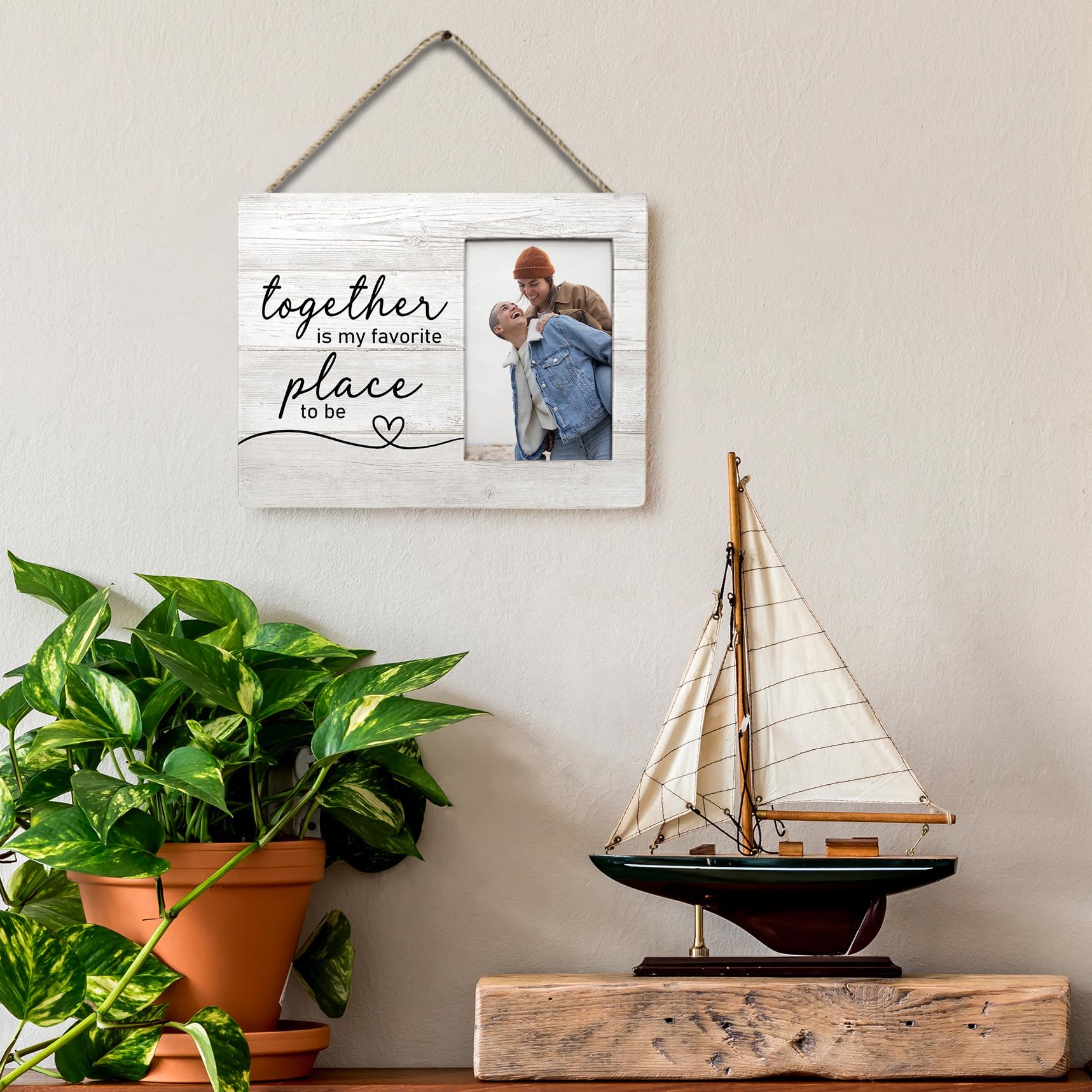 FLDAS Couple Picture Frames 8x10, Gifts for Couples, Wedding Picture Frames for the Couple Wedding Gifts,Together is My Favorite Place Photo Frame