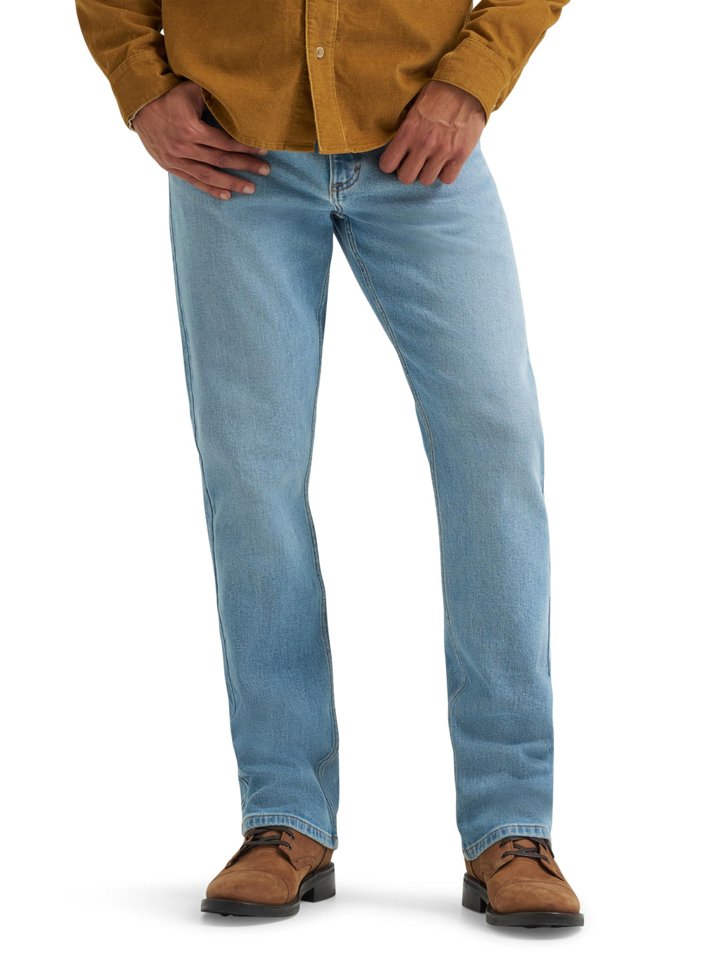 Wrangler Men's Free to Stretch Straight Fit Jean, Faded Blue, 36W x 29L