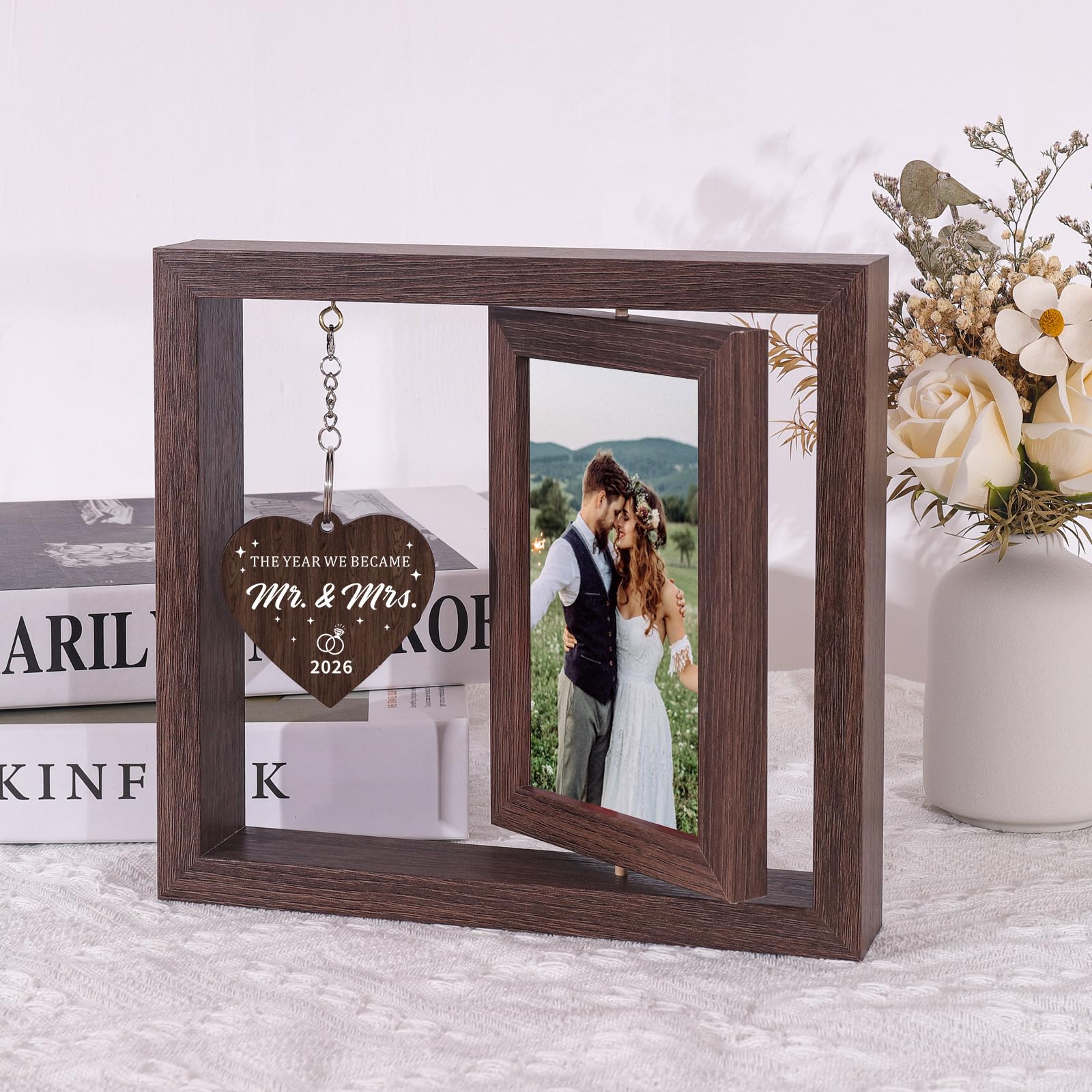 Boiveco Wedding Gifts for Couples 2026, Mr and Mrs Gift Picture Frame 4x6, Bridal Shower Gift for Bride Wedding Ideas for Newlyweds Just Married Wedding Presents for Newly Wed Couple