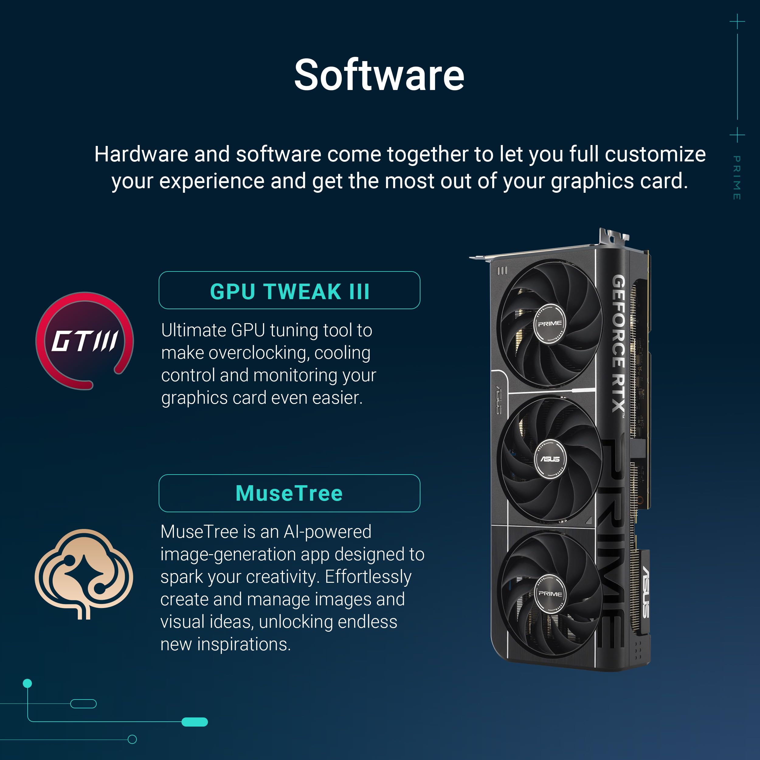 ASUS The SFF-Ready Prime GeForce RTX™ 5070 Graphics Card, NVIDIA (PCIe® 5.0, 12GB GDDR7, HDMI®/DP 2.1, 2.5-Slot, Axial-tech Fans, Dual BIOS)