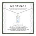 HOPE LOVE SHINE New Beginnings Rainbow Moonstone Sterling Silver Necklace for Women - Meaningful Jewelry Gifts for Her