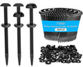 50Pcs Nylon Universal Cable Tie Buckle for Car, Upgraded Automotive Zipper Clips, Heavy Duty Self-Locking Zip Ties Holder with Pin & Button,Top Movable Dome Design