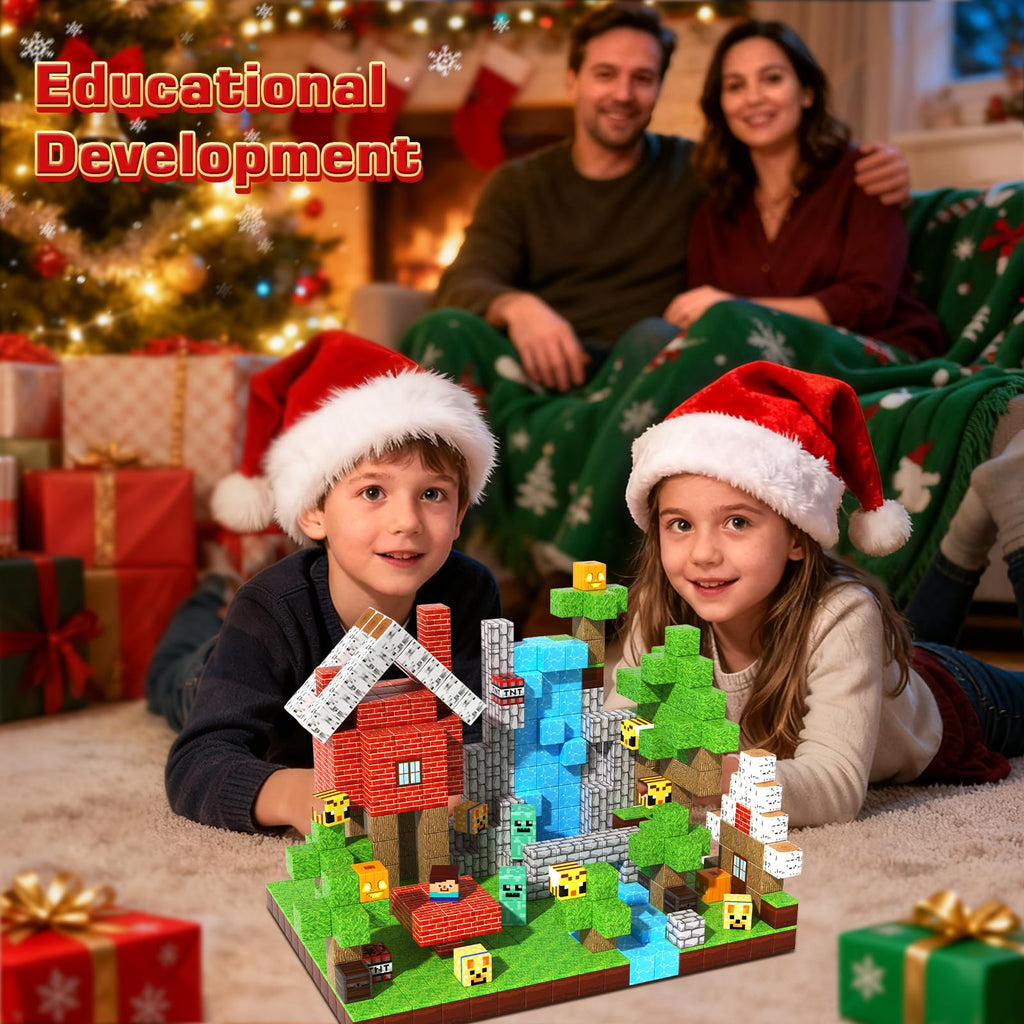 Annexfun Magnetic Blocks-100PCS Magnetic Building Blocks, Magnetic Tiles Kids Build Cubes 2025 Upgraded STEM Game Toys, Christmas Birthday Gifts for Boys & Girls Ages 3+