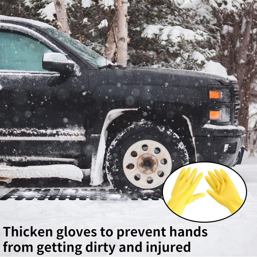 EVTIME Emergency Devices 2 pcs Tire Traction Mats 39.3" (L) x 10.8" (W), Portable for Snow, Ice, Mud, and Sand Used to Car, Truck, Van or Fleet Vehicle Off Road Winter Accessories (2PCS* 39in)