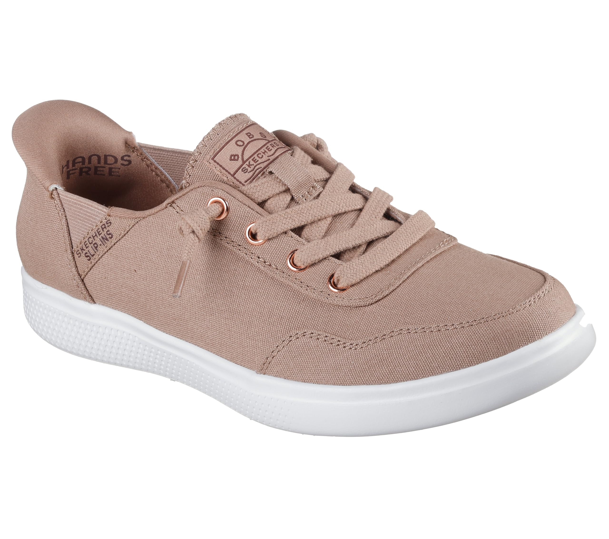 Skechers Women's Hands Free Slip-Ins Skip Cute - B Cute Sweet Sneaker, Tan, 7.5