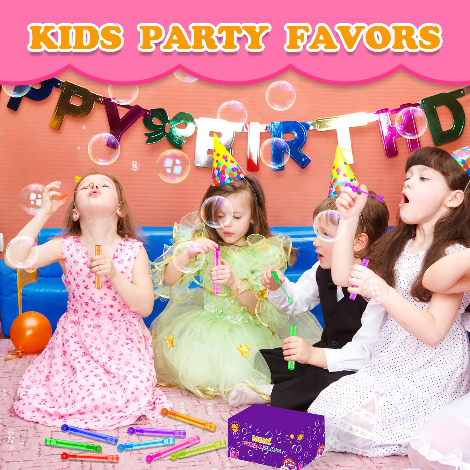 Bubbles Party Favors Supplies for Kids,20-300 Pack Mini Bubble Wand Toy for Toddler, Valentines Day Goodie Bag Stuffer Filler Treat Non Candy,Small Pinata Birthday Classroom Camping Gift for Boy Girl