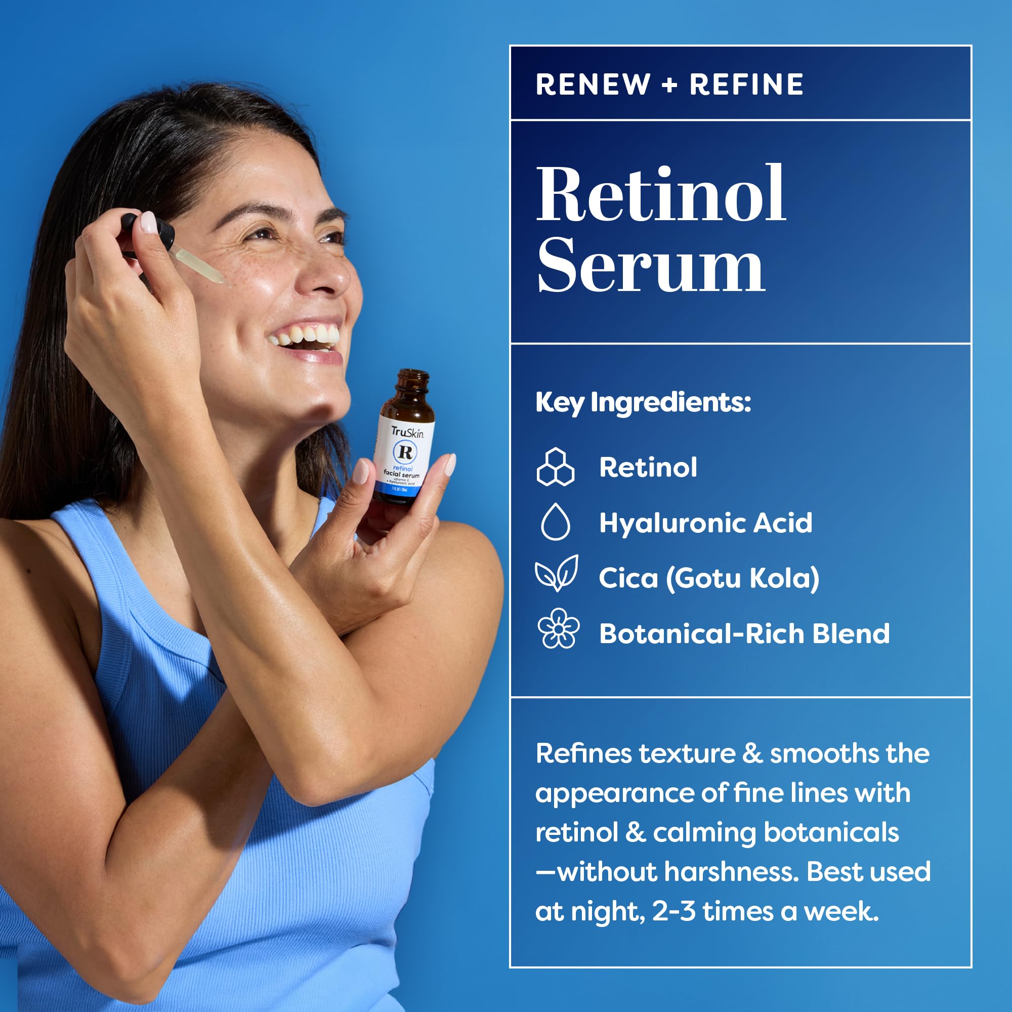 TruSkin Face Serum Duo – Vitamin C Serum & Retinol Serum for Face – AM & PM Anti Aging Skincare Routine – Brightening & Smoothing Facial Serums, 1 fl oz Each