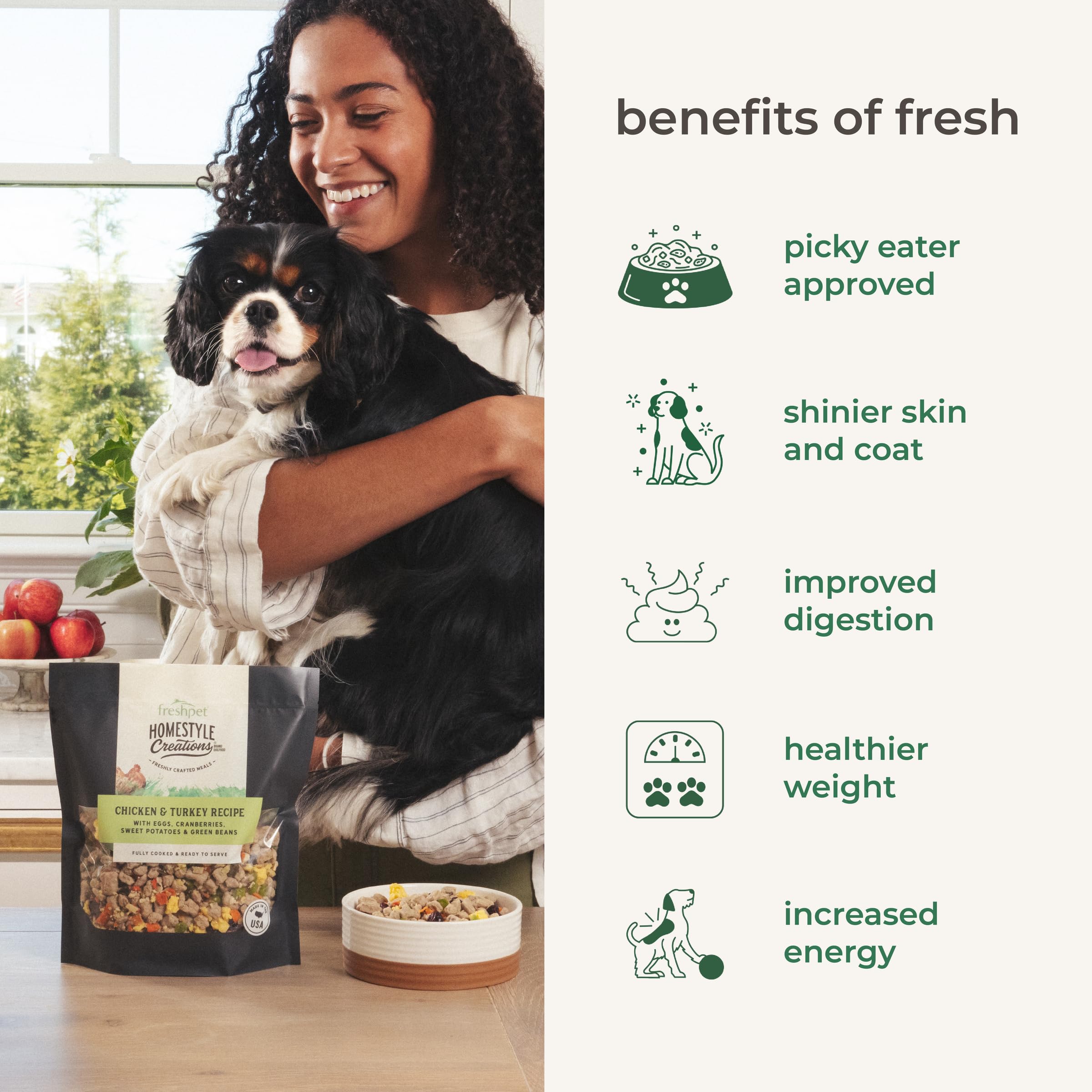 Freshpet Fresh Dog Food, Homestyle Creations Grilled Chicken Bites, Tender Chicken Complete Meal, 1lb