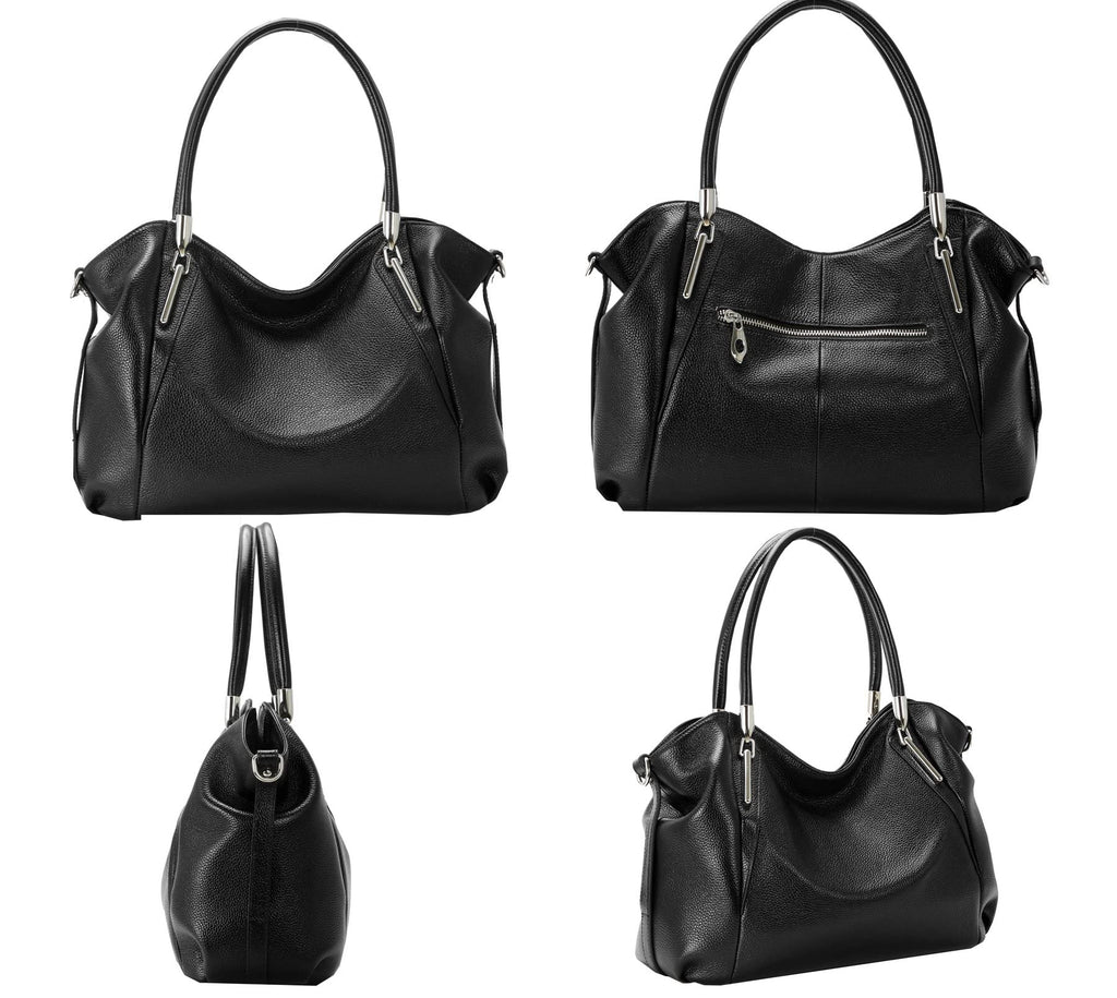 HESHE Purse for Women Shoulder Bags Tote Handbags Designer Fashion Purses and Handbags Hobo Satchel Bag Top Handle Bags (Black)