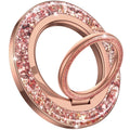 Lamicall Magnetic Twinkle Ring for MagSafe Grip - Stylish Glitter Gift for Women Grils, Magnet Phone Ring Finger Holder Stand, Gear Hinge Mag Safe Accessories for iPhone 17 16 Pro Max, Rose Gold