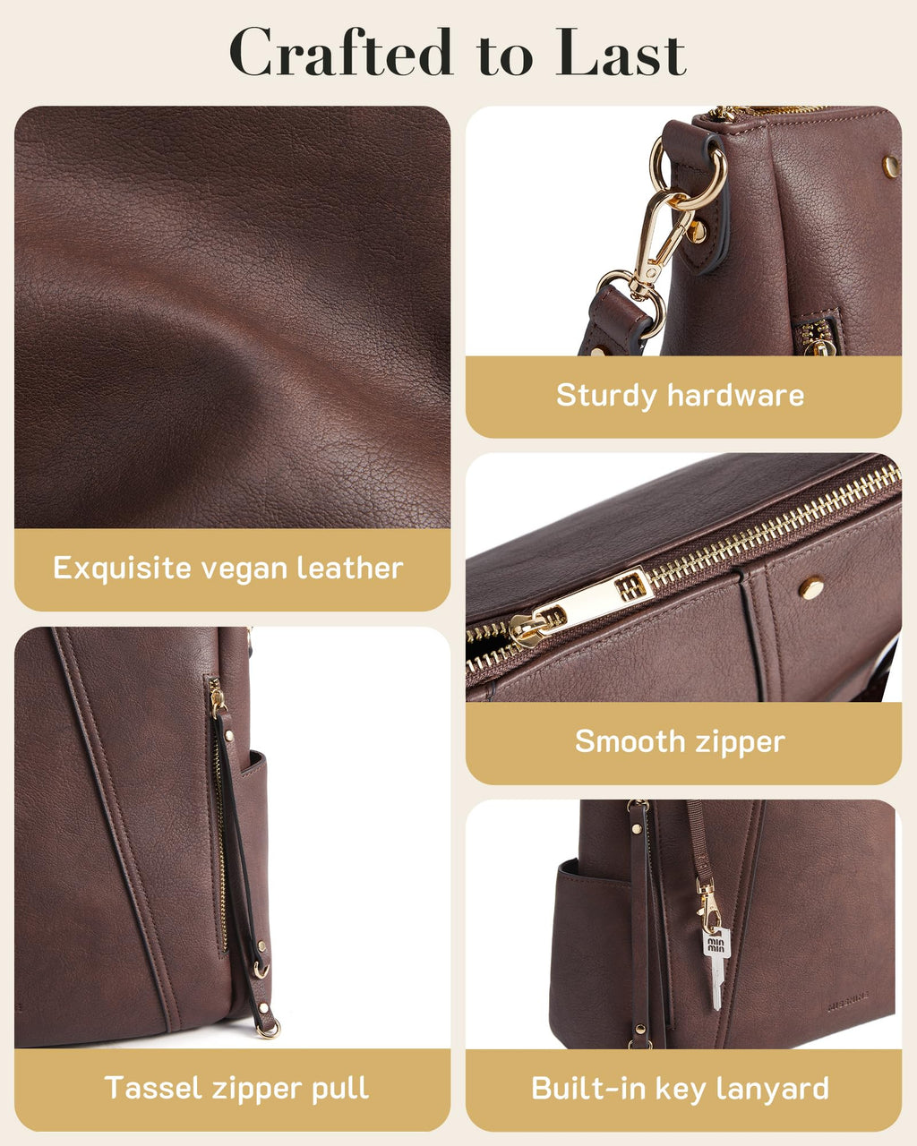 Missnine Hobo Bag for Women Crossbody Purse and Handbags Vegan Leather Shoulder Tote Bag with Multi-Pockets, Blue
