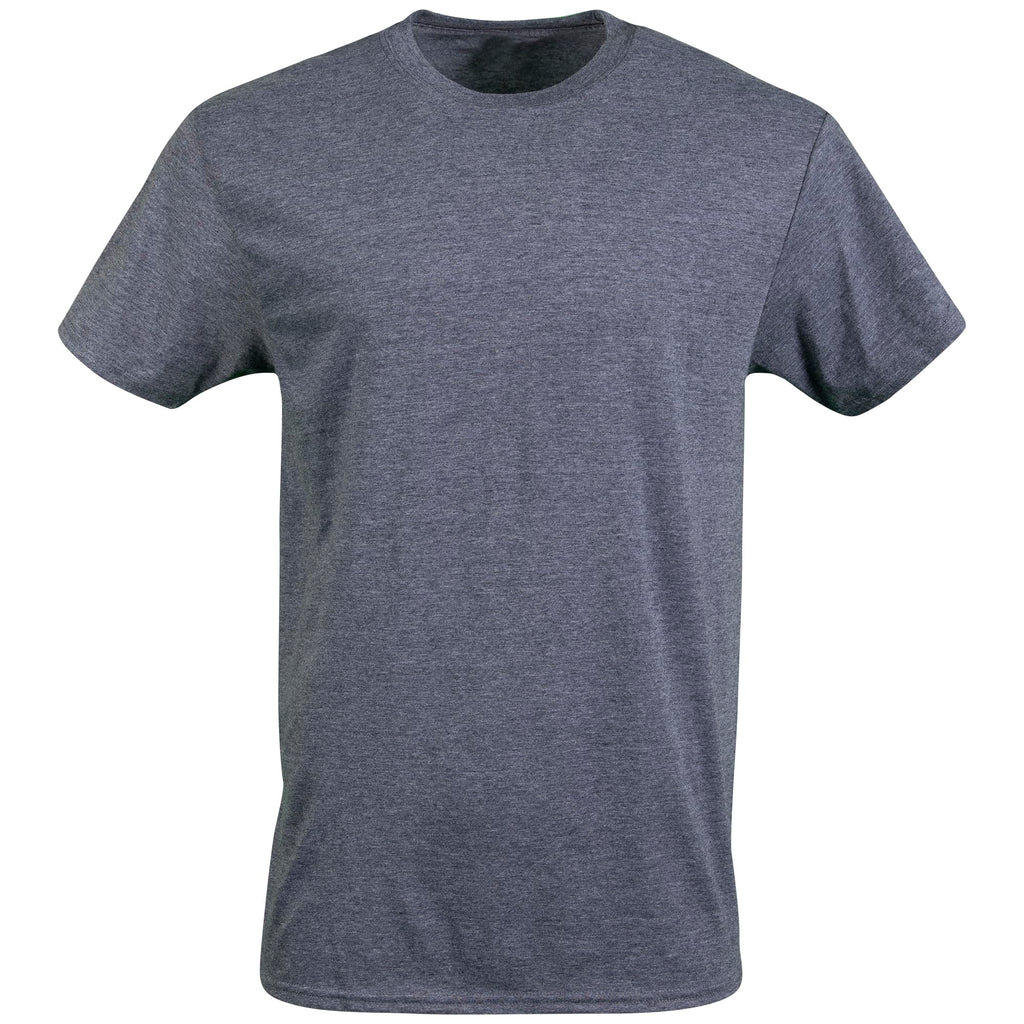 Gildan Men's Crew T-Shirts, Multipack, Style G1100, Navy/Heather Navy/Indigo Blue (5-Pack), X-Large