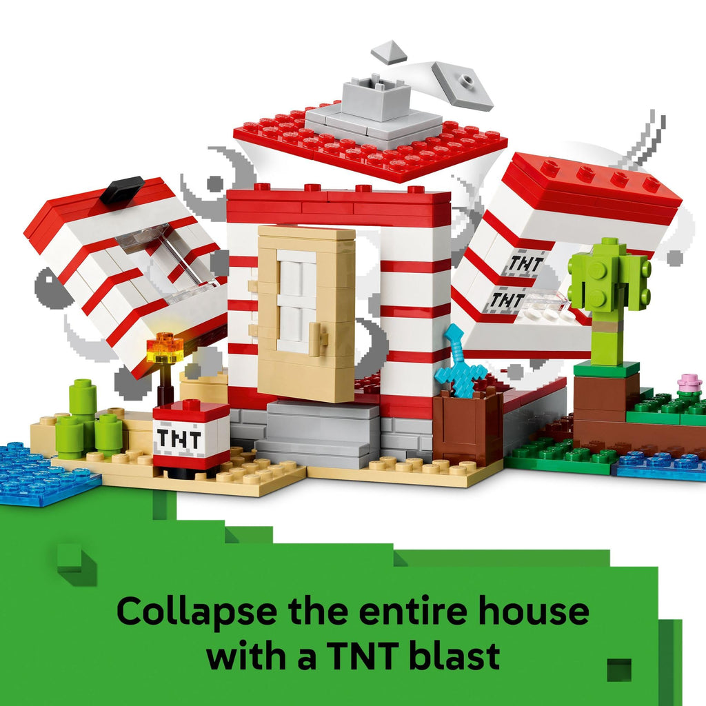 LEGO Minecraft The TNT Jungle House Building Toy - Minecraft Toy for Boys and Girls, Ages 8+ - Gift for Birthdays - Video Game Playset for Fans - 21275