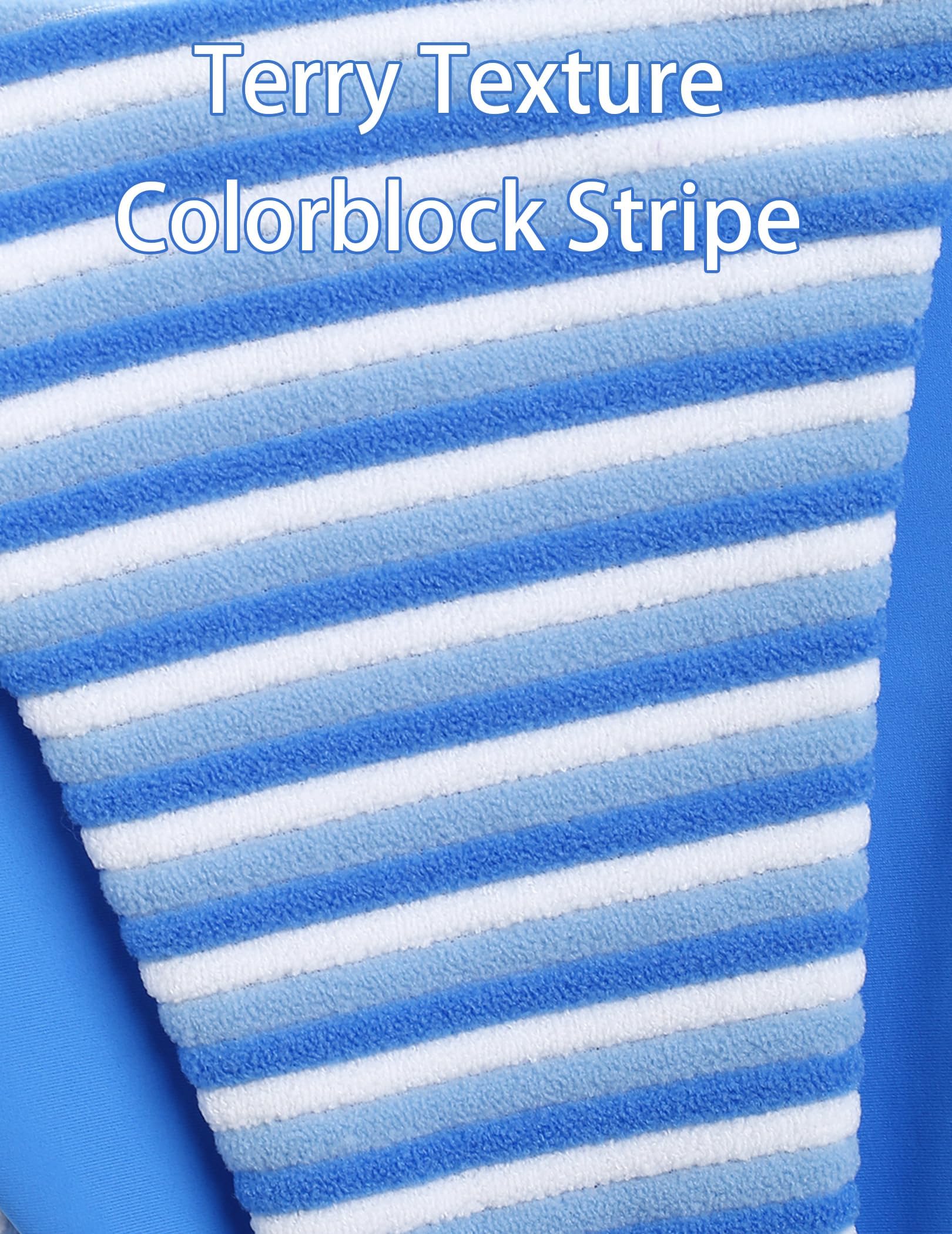 ZAFUL Striped Tankini Sets for Women Padded Swimsuit Halter Bikini High Cut 2 Piece Bathing Suit Color Block Swimwear Blue XS