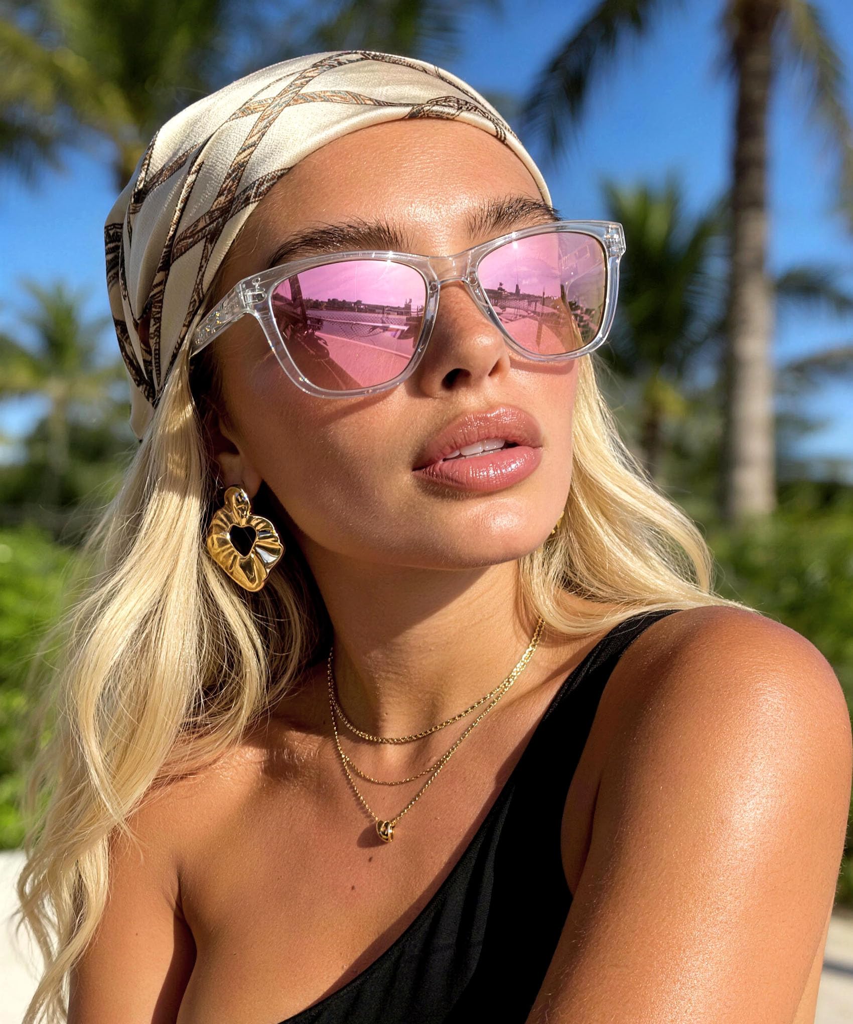 KALIYADI Womens-Sunglasses Polarized Sunglasses-Womens Trendy: Retro Sun Glasses with UV Protection for Travel Driving