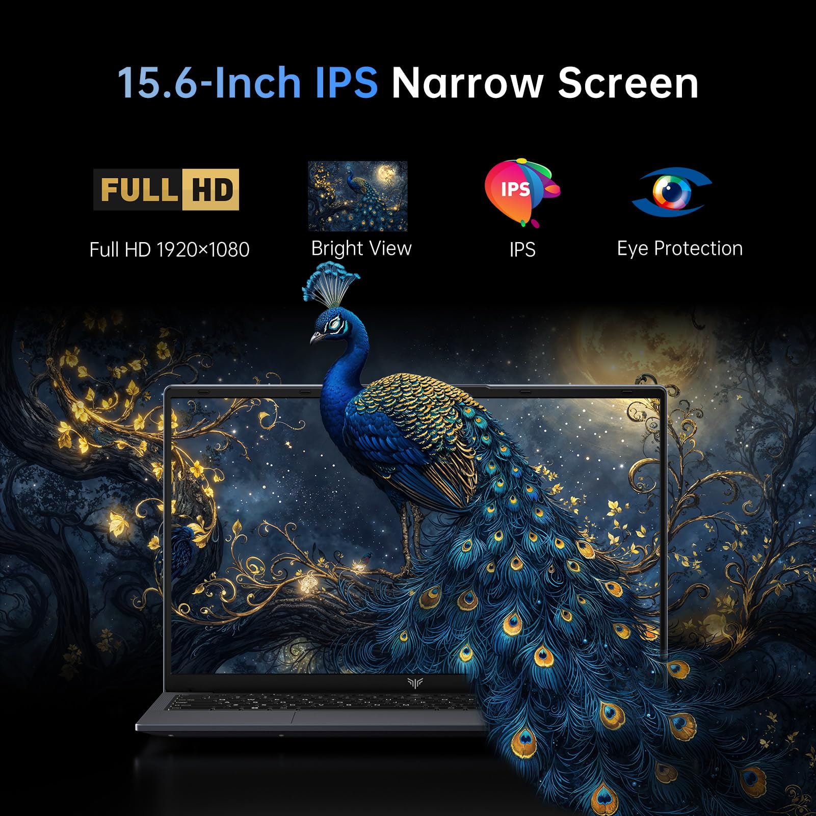 MALLRACE 15.6" IPS AMD Laptop, AMD Ryzen 3 4300U(4C/4T,Beat Intel Processor N100,up to 3.7GHz) Computer with Numbers Keyboard Type-C,WiFi 5 BT5.0, 54.72Wh for Student and Home