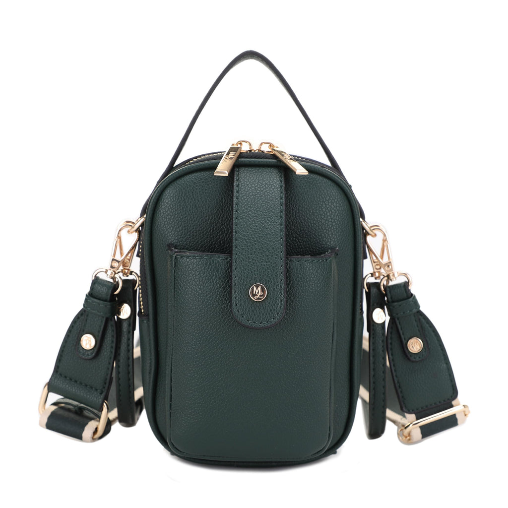 Mali+Lili Gail Vegan Leather Multi Compartment Crossbody Bag - Olive