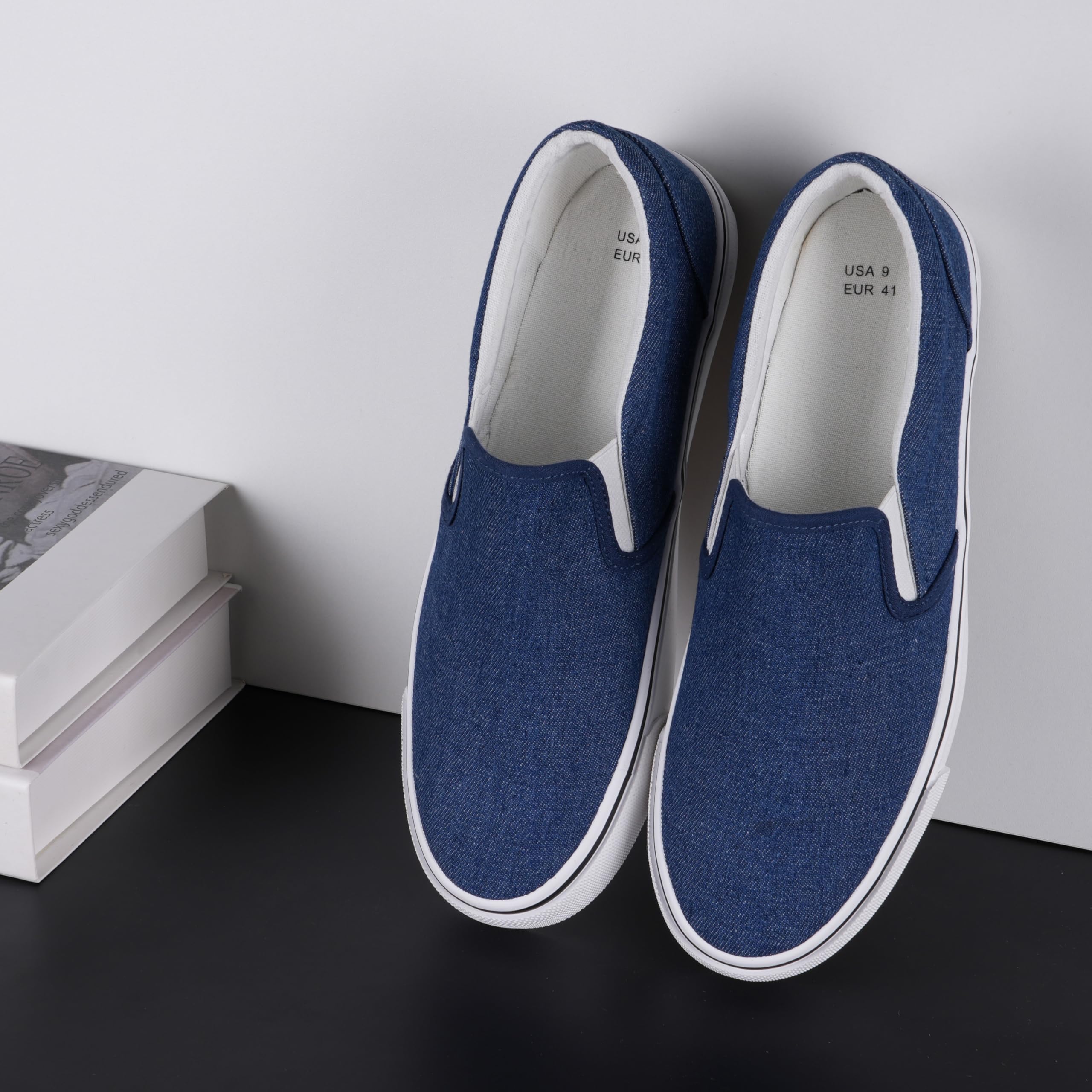 Mens Classic Slip on Canvas Shoes Casual Loafers Fashion Sneakers