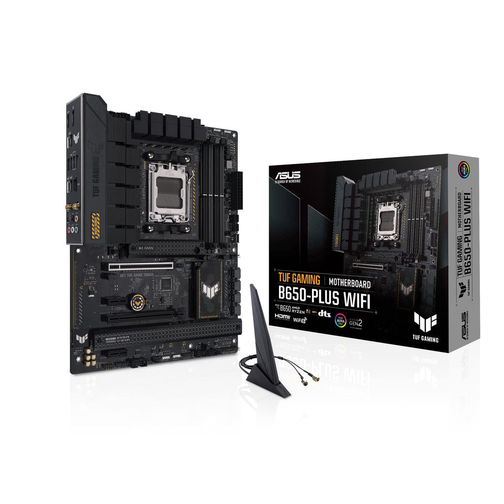 ASUS TUF Gaming B650-PLUS WiFi AMD B650 AM5 Ryzen™ Desktop 9000 8000 and 7000 ATX Motherboard, 14 Power Stages, PCIe® 5.0 M.2, DDR5 Memory, WiFi 6 and 2.5 Gb Ethernet, USB4® Support Aura Sync