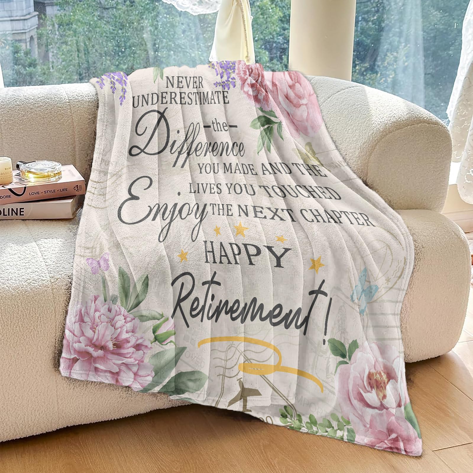Psspotgj Retirement Gift for Woman, Retirement Blanket for Women/Men 2026, Farewell Gifts for Coworkers, Going Away Goodbye Present for Mom Teacher Nurse Throws Blankets 60"x50"