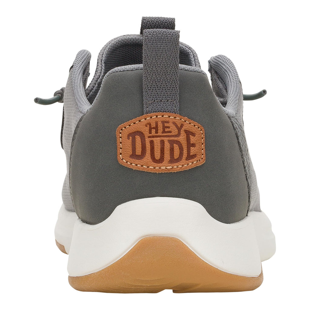 HEYDUDE Men’s Wally Drift Classic | Mesh Monument Grey Size 11 | Slip On Shoes for Men | Lightweight Loafers | Easy On System | Cushioned Insole