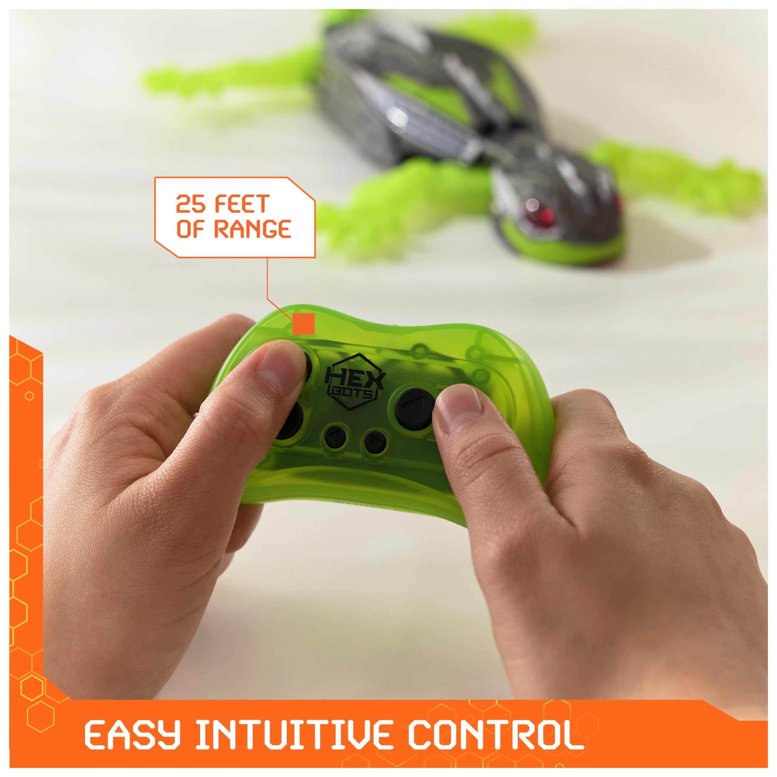 HEX BOTS Wall Crawler Gecko with Official Wall Climber Technology, Rechargeable Remote Control Robot Kids Toys, Prank Toys for Boys & Girls Ages 4 & Up