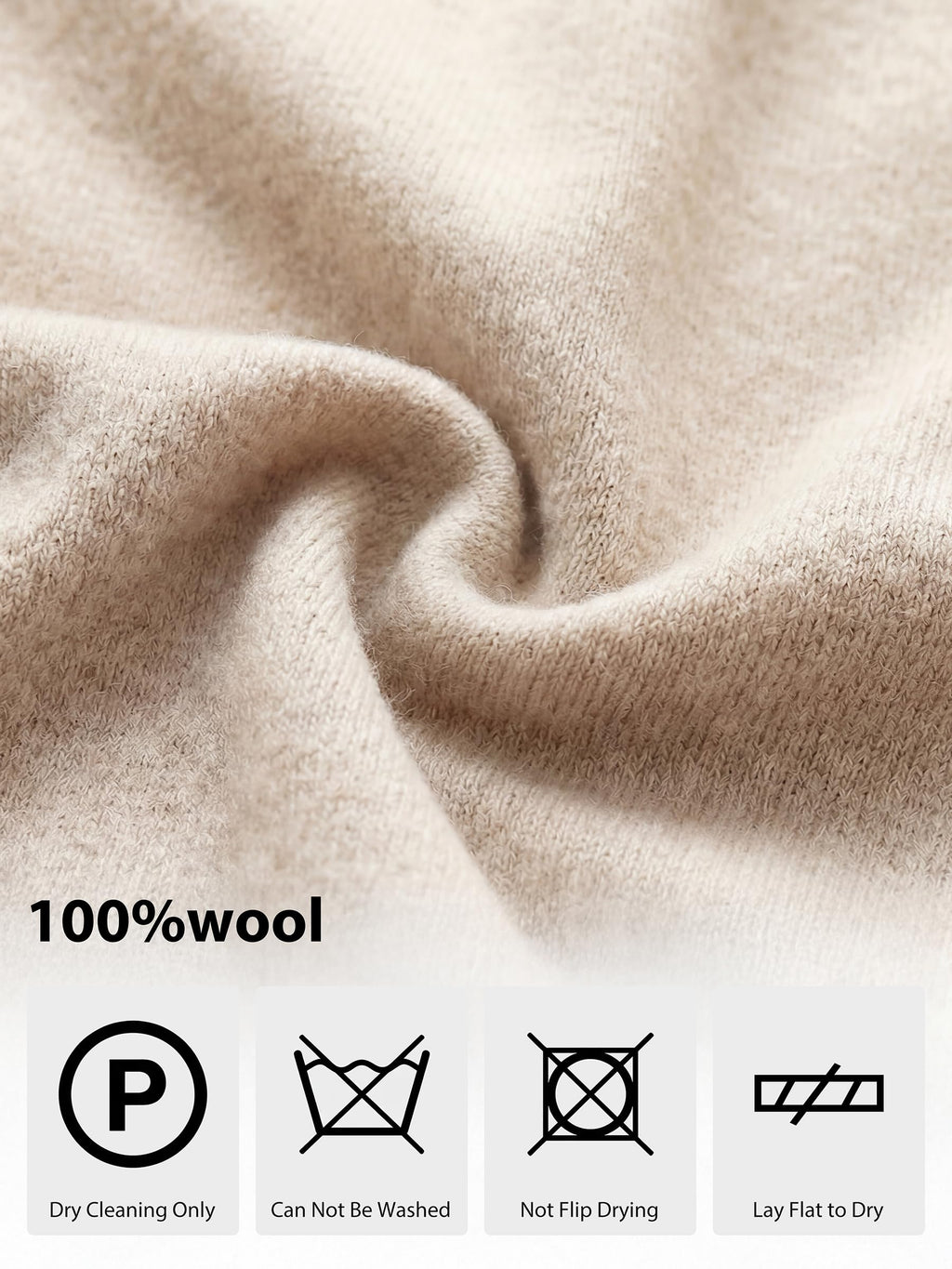 ANRABESS Womens 100% Wool Sweaters Crewneck Long Sleeve Work Business Casual Basic Sweater Tops 2026 Fall Outfits Khaki Medium