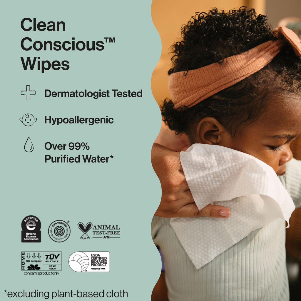 The Honest Company Hypoallergenic Multi-Use Baby Wipes for Sensitive Skin, Sunburst, 864 Count